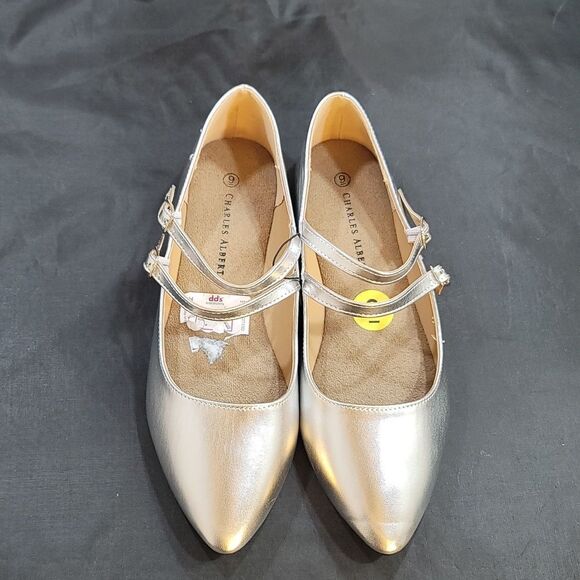 BRAND NEW CHARLES ALBERT DOUBLE ADJUSTABLE BUCKLE STRAP FLAT SHOE - Picture 2 of 13